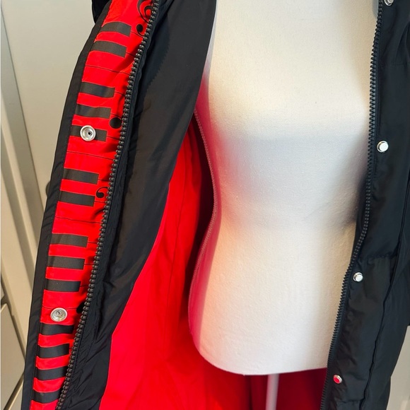 Miss Five Winter Parka Jacket, Black and Red - Picture 5 of 6